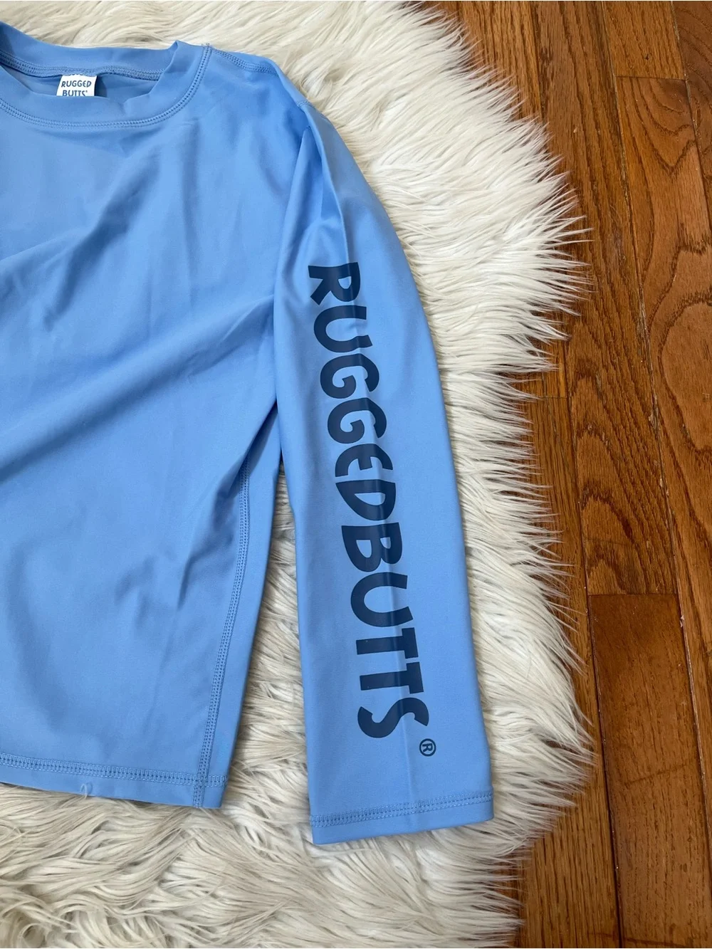 {Rugged Butts} Long Sleeve Rash Guard in Cornflower Blue - Boys 10 - NWT